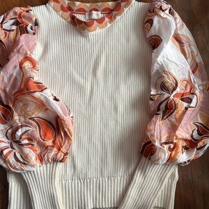 Fate Cream Knit with Red and Orange Details